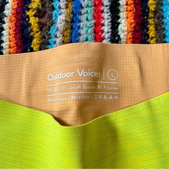 Outdoor Voices Yellow Compression 27” inseam leggings Large - Picture 3 of 4